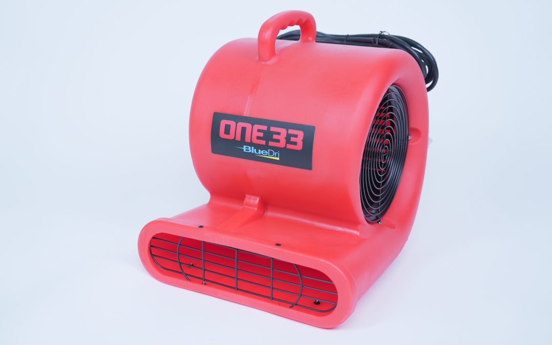 BlueDri One-33 Air Mover,1/3 HP 2900 CFM Industrial Water Damage Flood Restoration Carpet and Floor Drying Blower Fan