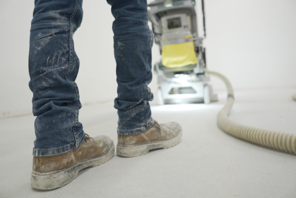 Surface Prep Grinding epoxy floor coating process